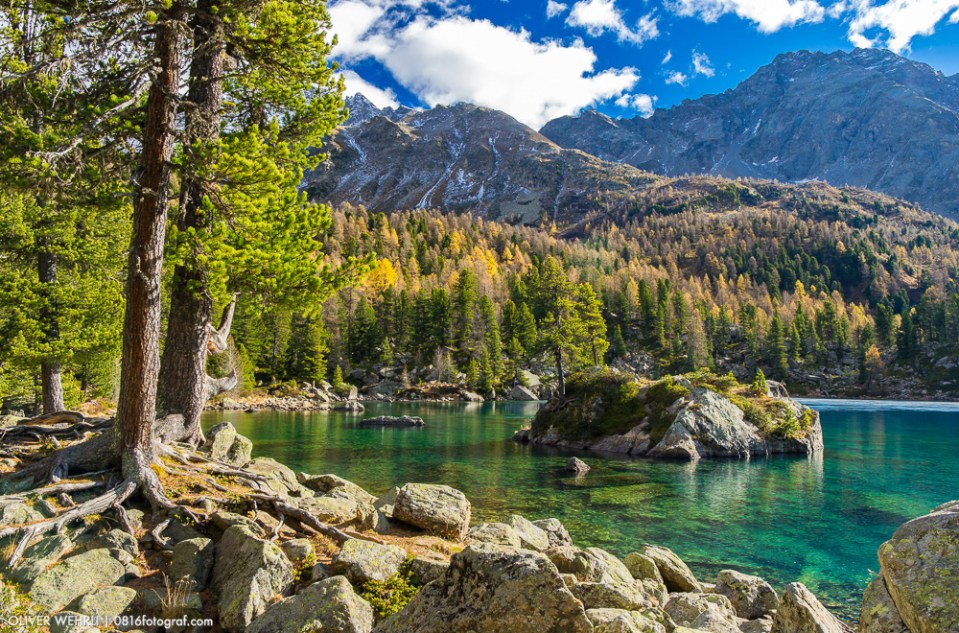 Lagh di Saoseo, Saoseo, See, Bergsee, Val di Campo, Poschiavo, Graubünden, Herbst, Herbstfoto, Landschaftsfotografie