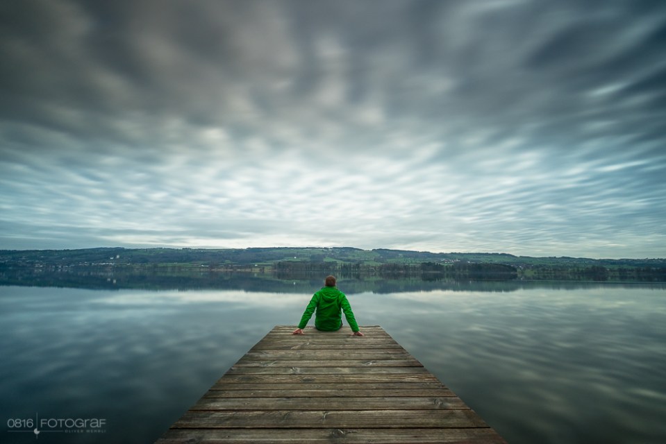 Baldeggersee, Seetal, Holzsteg, Wolken, Himmel