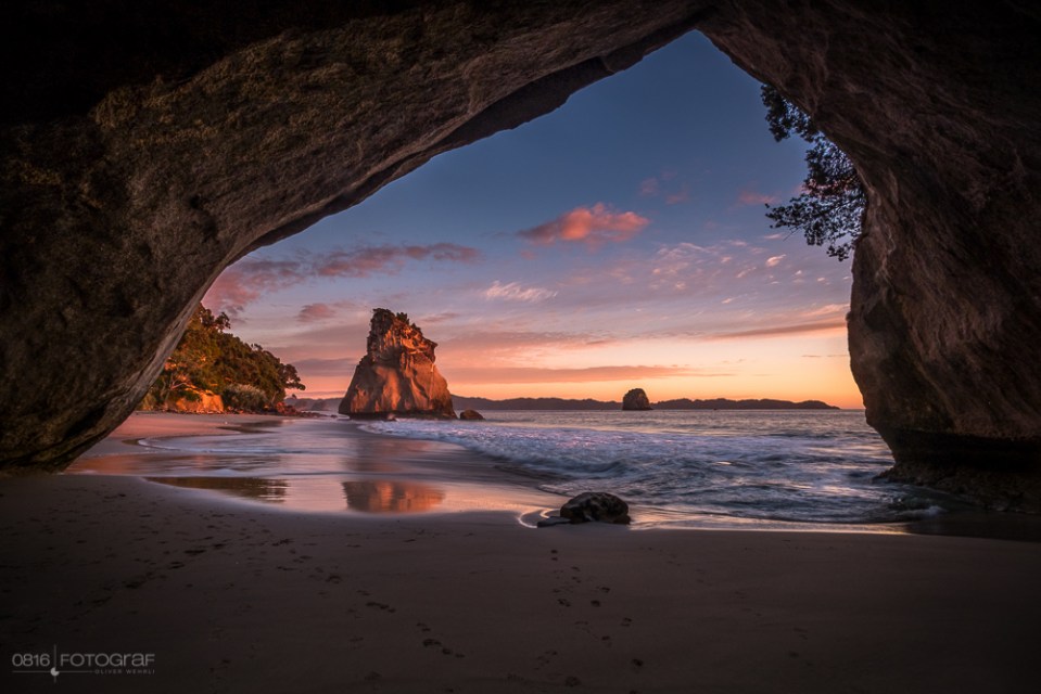 Coromandel, Cathedral Cove, Neuseeland, Sonnenaufgang, Sunrise, Seascape, Landschaftsfotografie