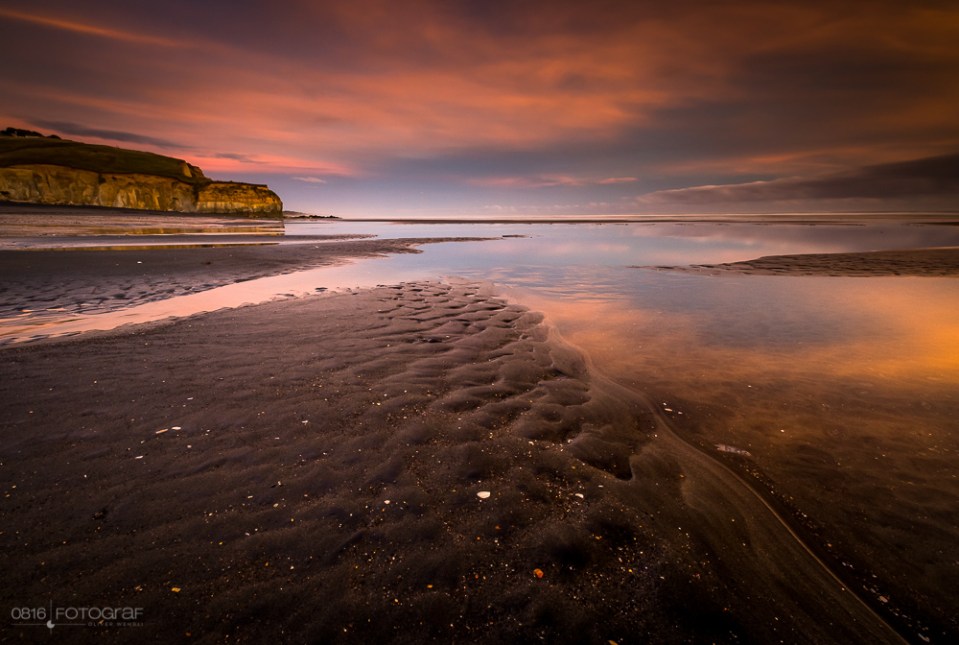 Black Sandy Beach, Black Sand Beach, Kai Iwi Beach, Neuseeland, New Zealand, Wanganui, Sonnenuntergang, Beach, Schwarzer Sand