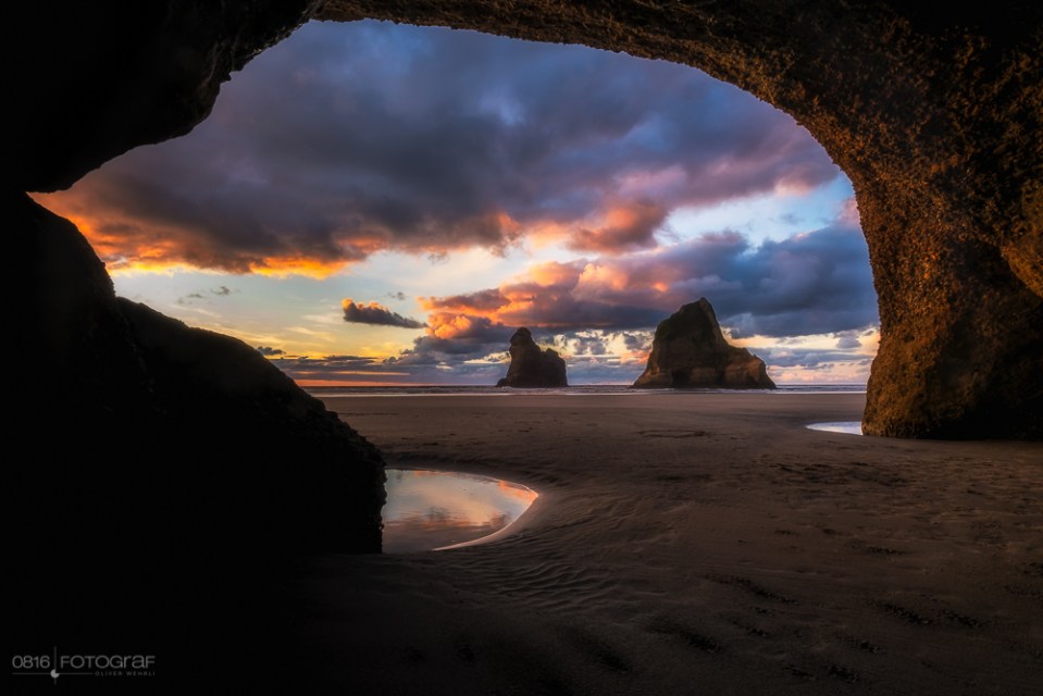 Wharariki, Neuseeland, New Zealand, Beach, Sandstrand,
