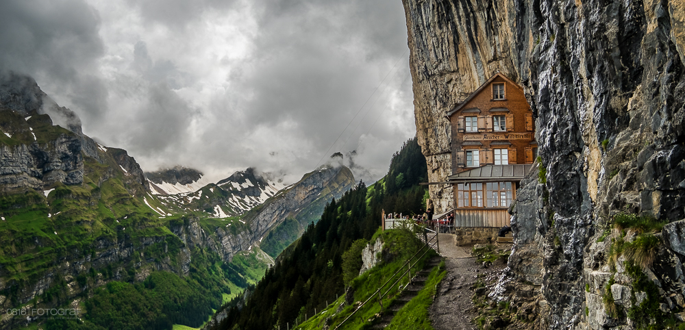 Äscher, Wildkirchli, Ebenalp, Alpstein, Seealpsee, Appenzellerland