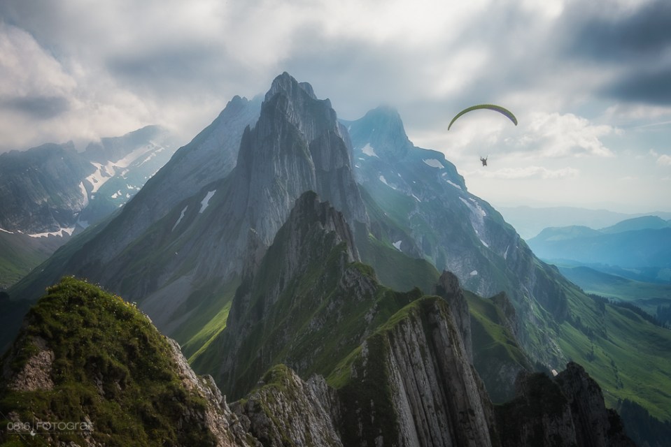 Schäfler, Alpstein, Appenzell, Säntis, Schäfler Sattel, Schäfler Oehrli, Wanderung Schäfler, Wanderung Alpstein, Gleitschirm Ebenalp, Gleitschirmflieger, Gleitschirm Appenzell