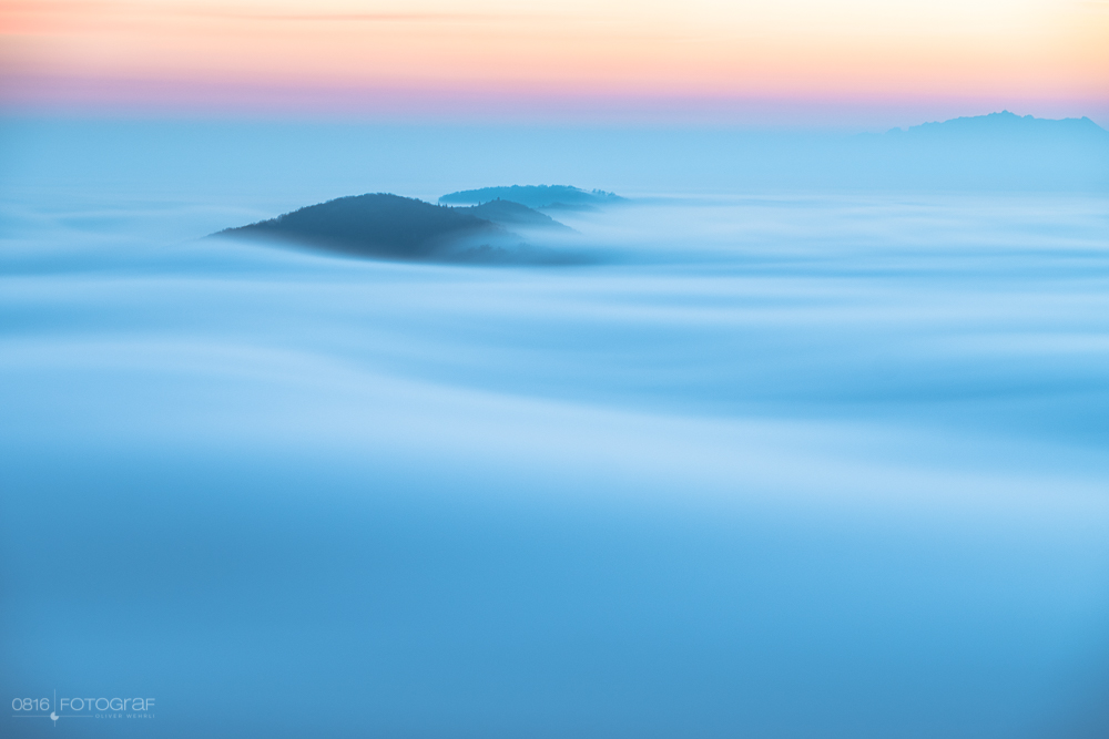 Nebel, Nebelmeer, Winter, Sonnenstrahlen, Morgen, Wasserflue, Aargau, Jura, Schweiz, Landschaftsfotografie, Oliver Wehrli, Fujifilm, Fuji X-Pro2, Nebelmeer