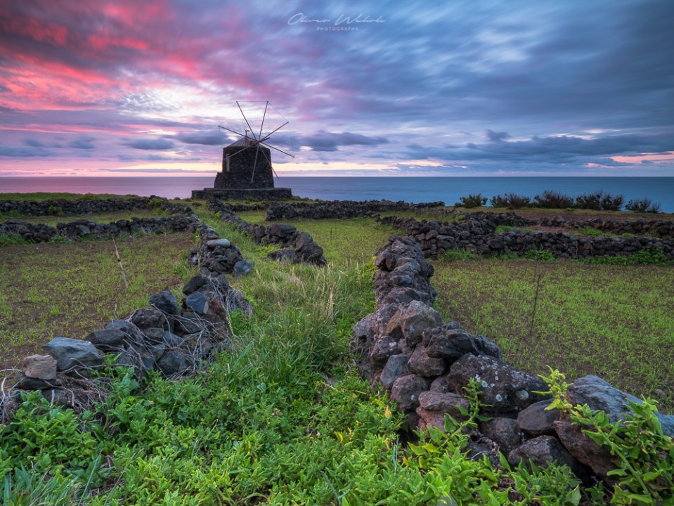 Azoren, Windmühle, Sunrise, Sonnenaufgang, Portugal, Insel, Atlantik, Azoren, GFX, GFX 50s, Mittelformatkamera, Fujifilm